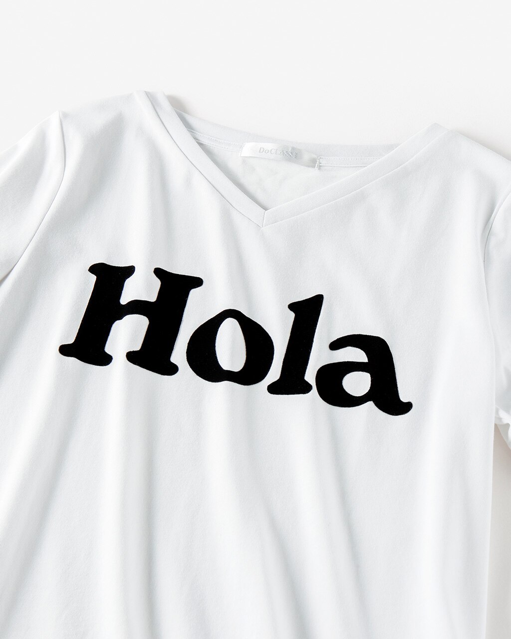 VネックTシャツ／Hola 詳細画像 ホワイト 2