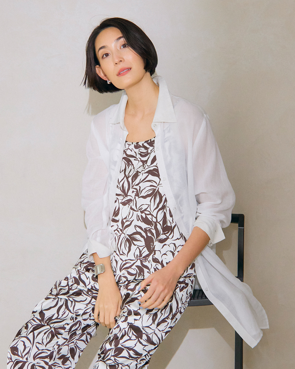 シアーラミー・ロングシャツ