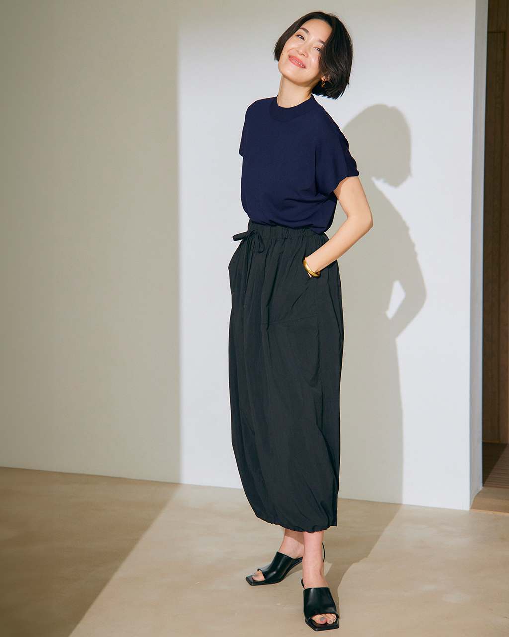 ナイロンタフタ・バルーンスカート