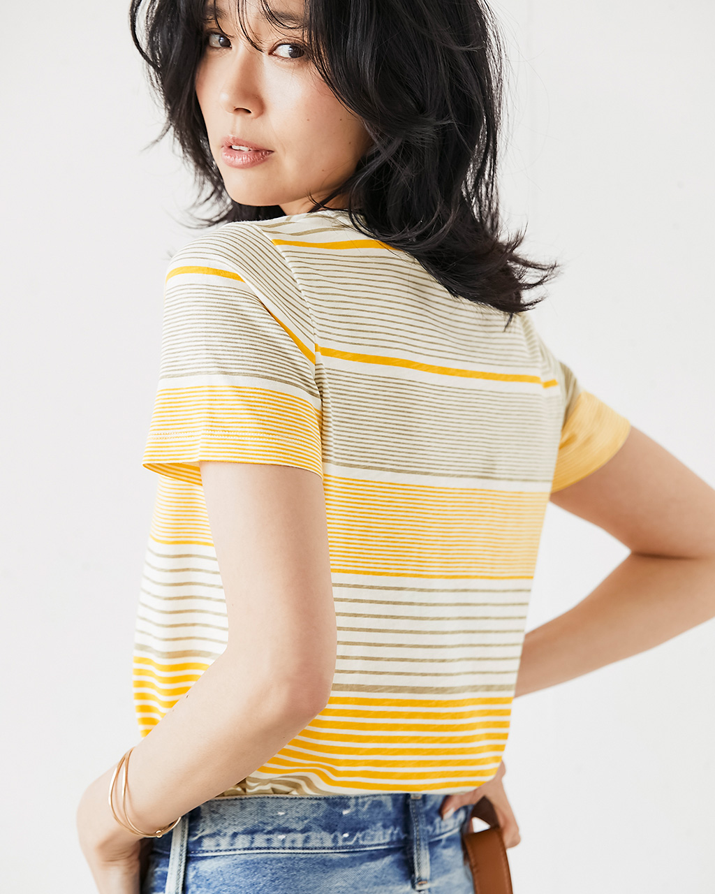 綿スラブ・総柄プリントTシャツ 詳細画像