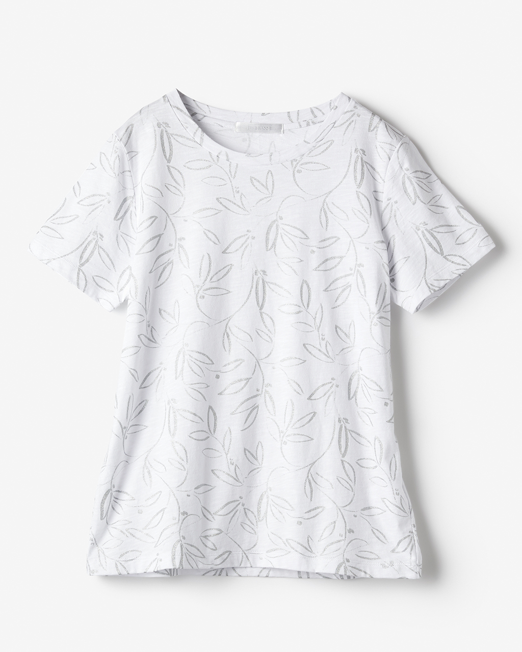 綿スラブ・総柄プリントTシャツ 詳細画像 シルバー×ホワイト 3