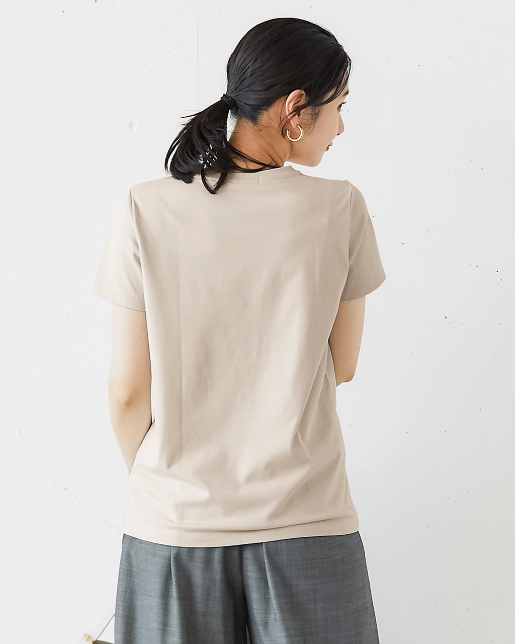 メタリックデザインTシャツ 詳細画像 ライトグレー 2