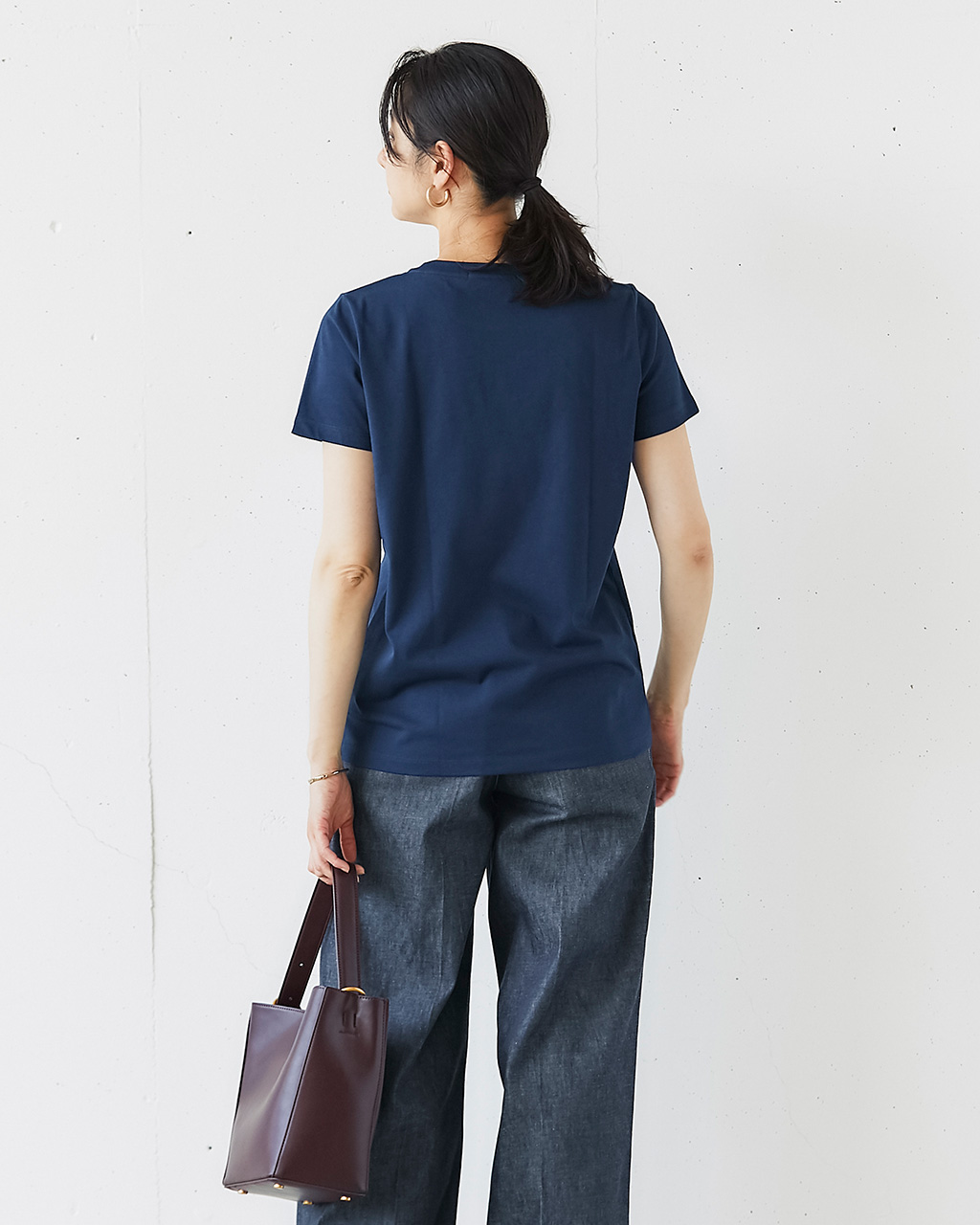 メタリックデザインTシャツ 詳細画像 ネイビー 2