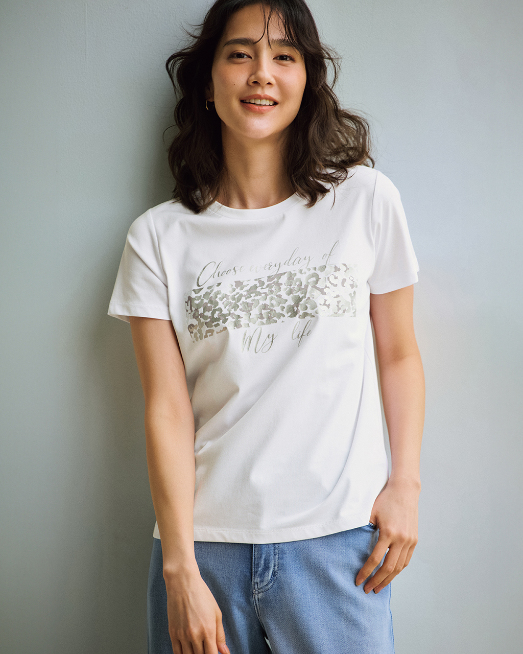 メタリックデザインTシャツ 詳細画像 レオパード 1