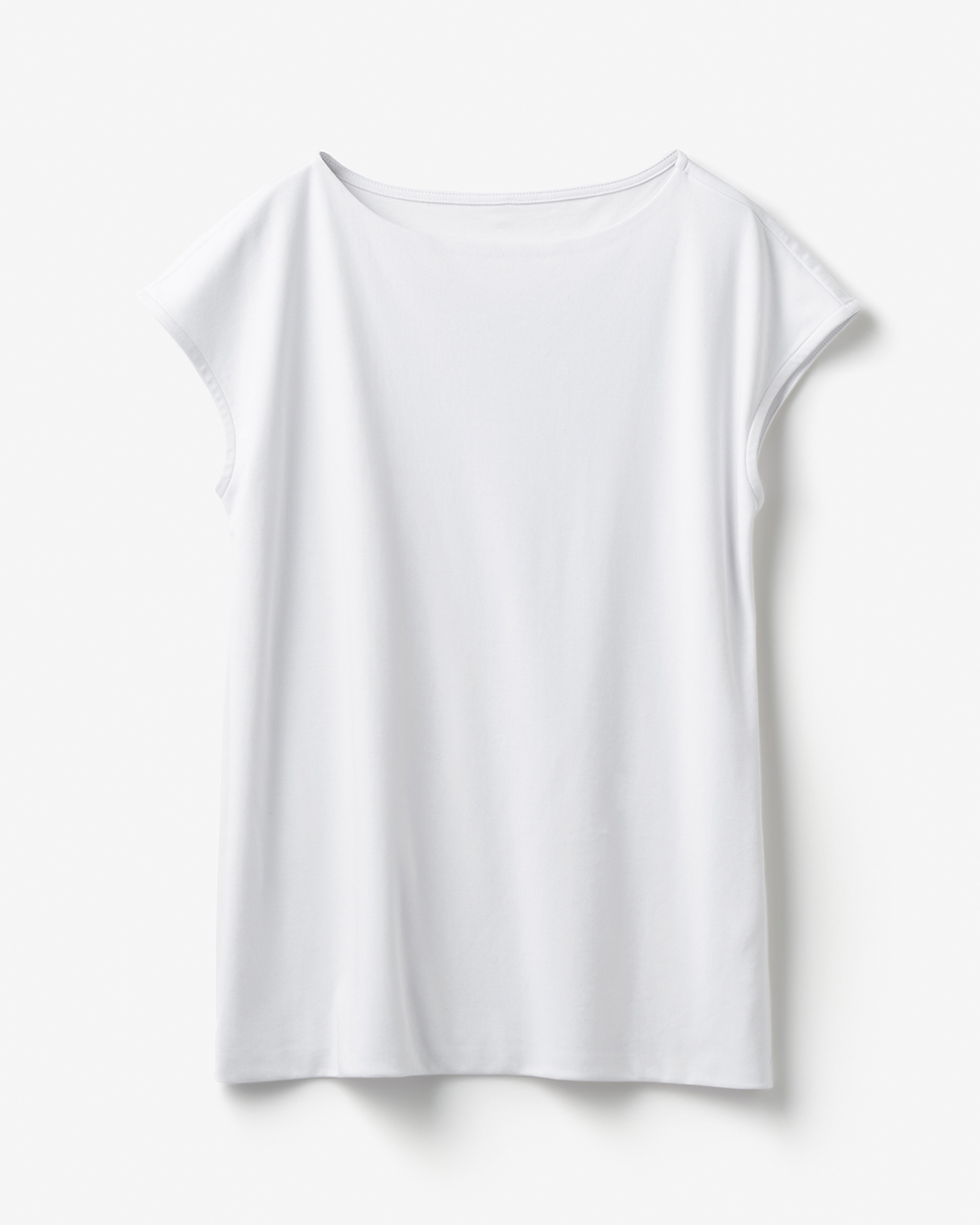 ボートネック・フレンチ袖／スーピマ・ドゥクラッセTシャツ 詳細画像 ホワイト 3