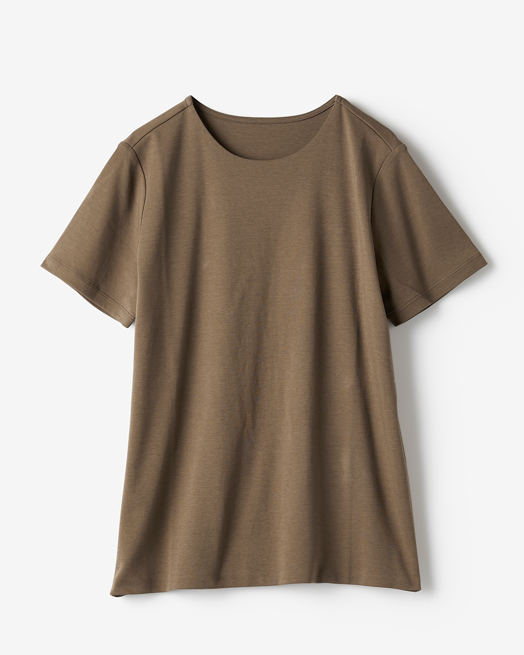クルーネック・半袖／スーピマ・ドゥクラッセTシャツ 詳細画像 ダークブラウン 3