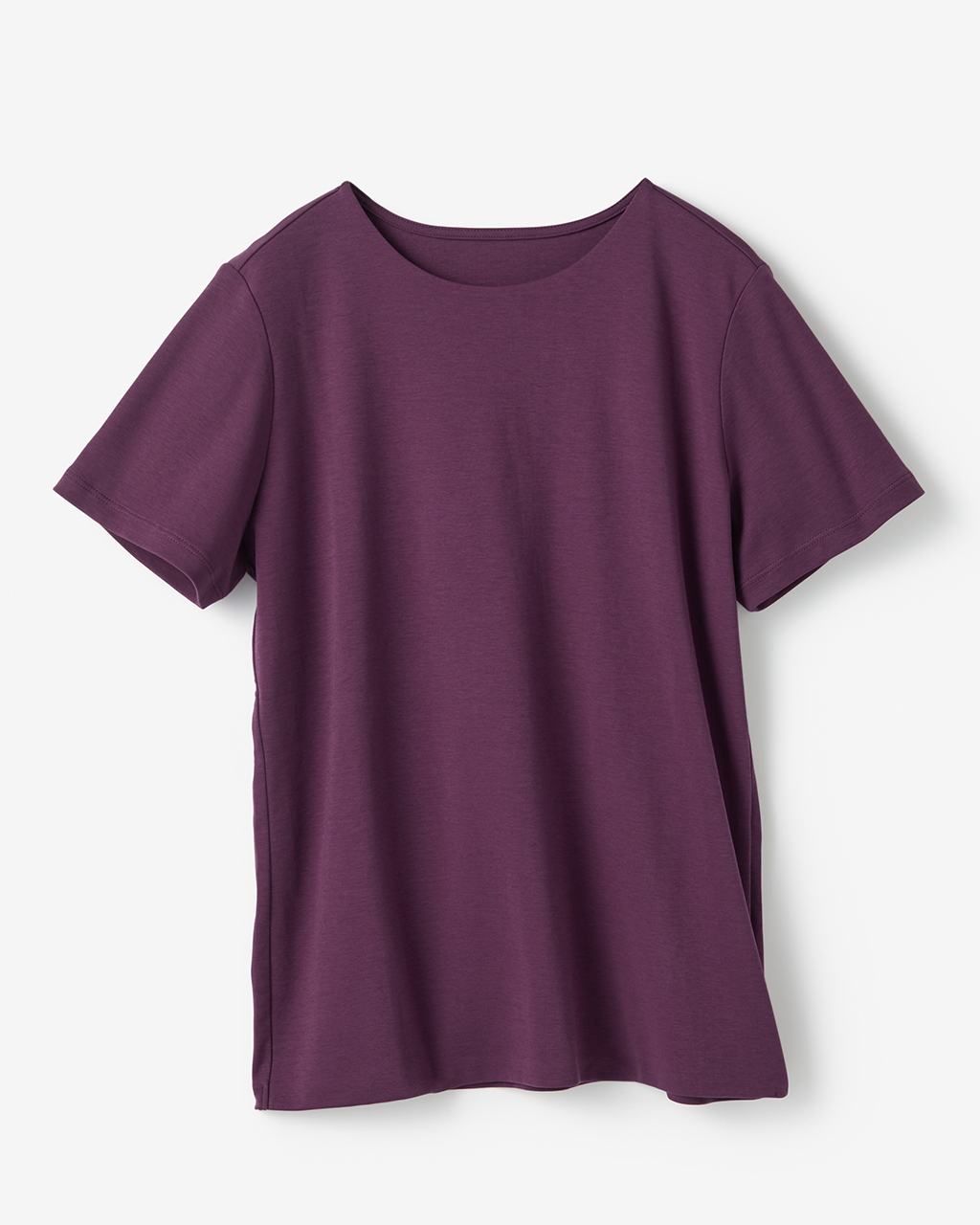 クルーネック・半袖／スーピマ・ドゥクラッセTシャツ 詳細画像 プラム 3