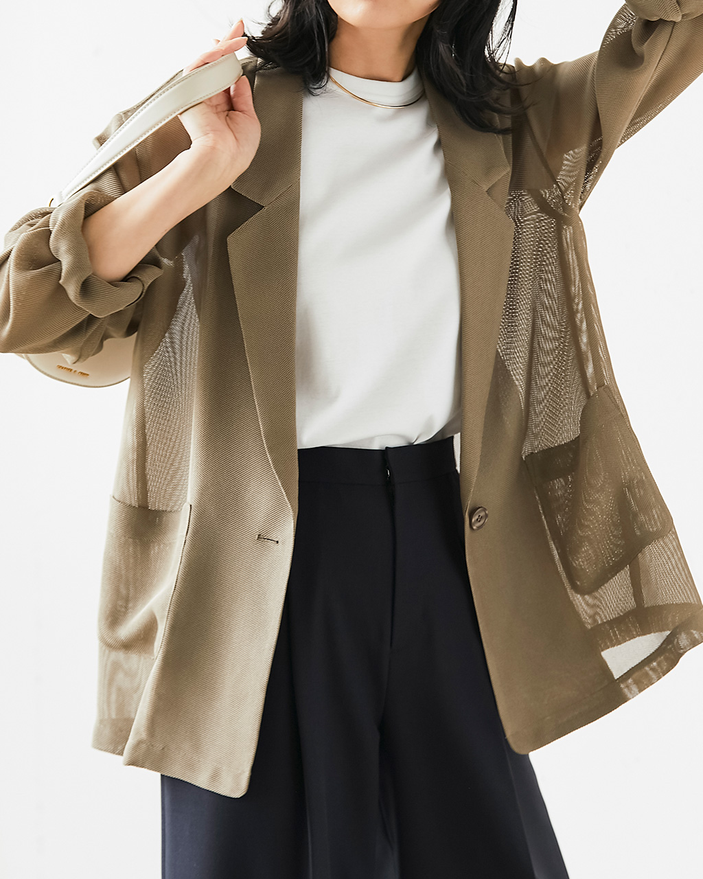 からみ織り・メッシュジャケット 詳細画像 ダークトープ 3