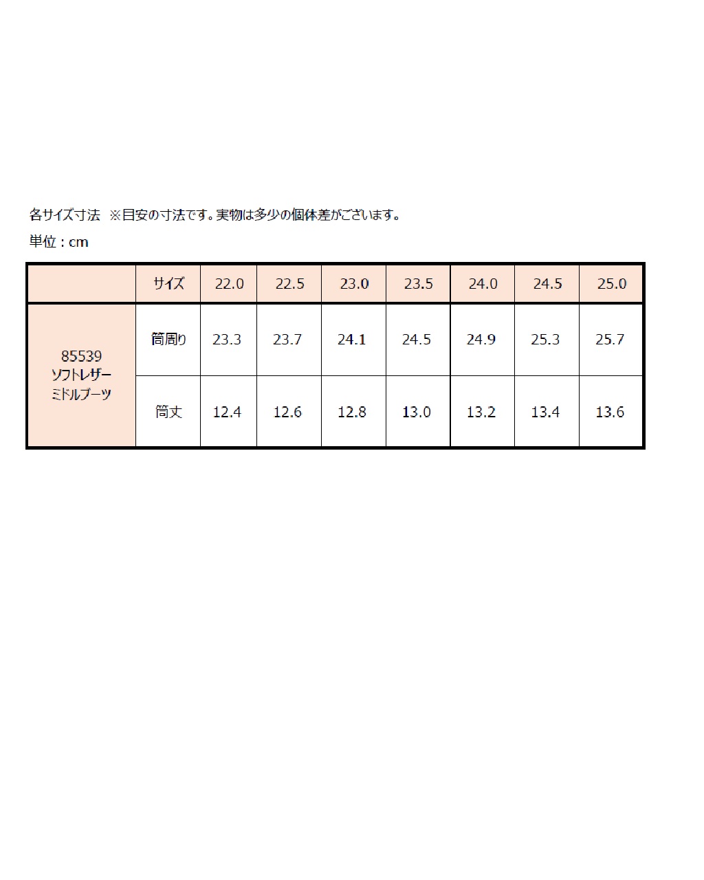 ソフトレザーミドルブーツ 詳細画像