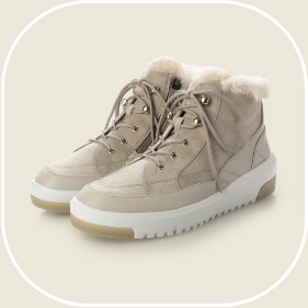 ハイカットファースニーカー [ベージュ] ¥17,490税込