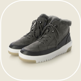 ハイカットファースニーカー [グレー] ¥17,490税込