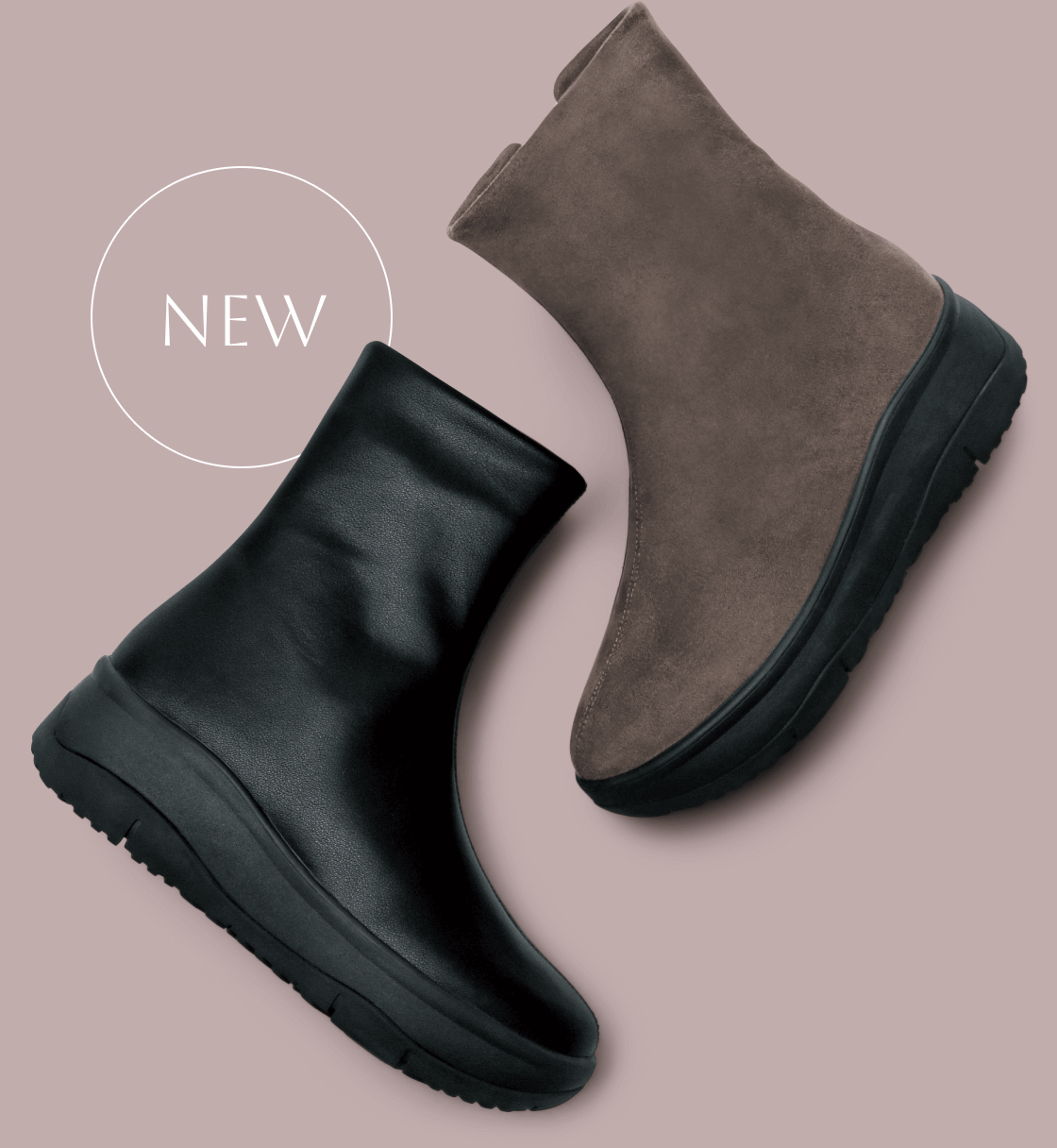 03 Waterproof Stretch Boots 長靴よりカッコイイ、防水仕様の脚長ブーツ